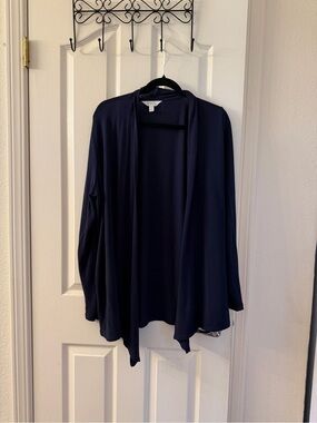 Market & Spruce Navy Open-Front Cardigan